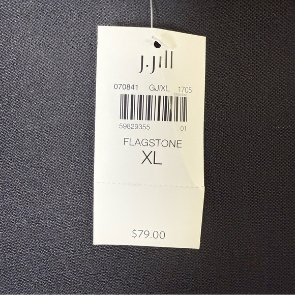 J. Jill Wearever Gray Open Front Lightweight Cardigan Size XL NWT - Picture 4 of 10